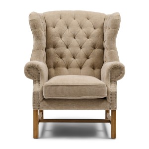 Fotel Franklin Park Wing Chair, Montmartre Weave, Natural Linen Riviera Maison 