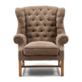 Fotel Franklin Park Wing Chair, Montmartre Weave, Warm Mushroom Riviera Maison