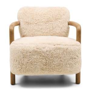 Fotel Lech Armchair, Cloud Fur, Off White Riviera Maison  