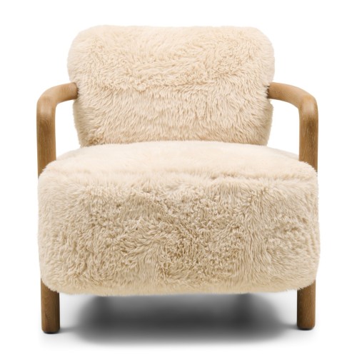 Fotel Lech Armchair, Cloud Fur, Off White Riviera Maison  