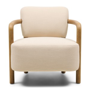 Fotel Lech Armchair, Herringbone Weave, Beige Riviera Maison   