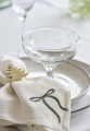 Serwetka Fiola Bow napkin 45x45 cm. white/green Lene Bjerre