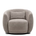 Fotel obrotowy Leonardo Swivel Armchair Bright Taupe Riviera Maison