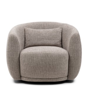 Fotel obrotowy Leonardo Swivel Armchair Bright Taupe Riviera Maison