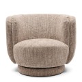Fotel obrotowy Rozzano Swivel Armchair, Tweed, Liver Grey Riviera Maison
