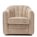 Fotel obrotowy Rozzano Swivel Armchair, Tweed, Liver Grey Riviera Maison