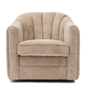 Fotel obrotowy St. Lewis Swivel Armchair, Manhattan Weave Soft Walnut Riviera Maison 