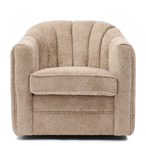Fotel obrotowy St. Lewis Swivel Armchair, Manhattan Weave Soft Walnut Riviera Maison 