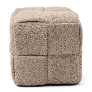 Puf  Qbic Stool 40x45, Manhattan Weave Soft Walnut Riviera Maison