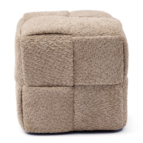 Puf  Qbic Stool 40x45, Manhattan Weave Soft Walnut Riviera Maison