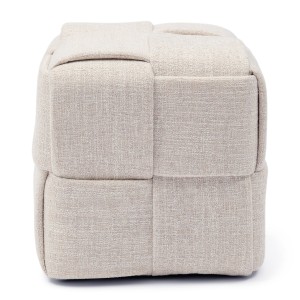 Puf Qbic Stool 40x45, Rich Tweed Antique White Riviera Maison 