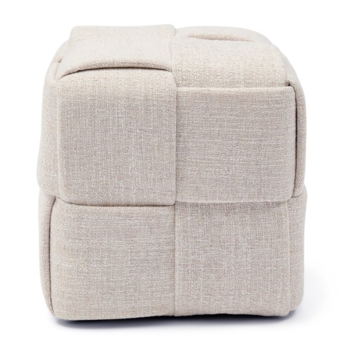 Puf Qbic Stool 40x45, Rich Tweed Antique White Riviera Maison 