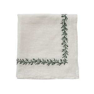 Serwetka Fiola napkin 45x45 cm. white/green Lene Bjerre