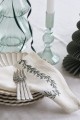 Serwetka Fiola napkin 45x45 cm. white/green Lene Bjerre