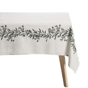 Obrus Fiola 220x140 cm. white/green Lene Bjerre  