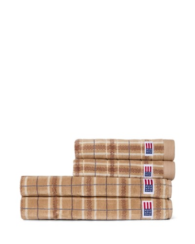 Ręcznik Checked beige/gray towel set of 4  Lexington    