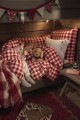 Zestaw pościeli Checked bed set cotton flannel, red/beige