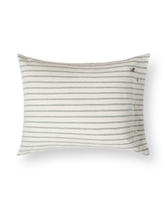 Poszewka Striped pillowcase cotton flannel, white/green/beige  Lexington 40x40  