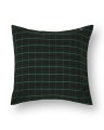 Poszewka Checked pillowcase cotton percale, green/navy  Lexington