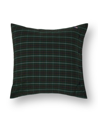 Poszewka Checked pillowcase cotton percale, green/navy  Lexington 40x40  