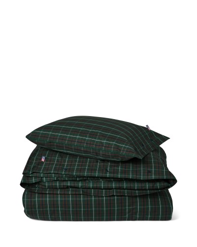 Zestaw pościeli Checked bed set cotton percale, green/navy 200x200/50x70 x2   Lexington  