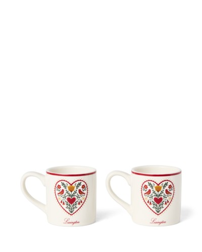 Kubek Christmas tree stoneware mini mug, set of 2 Lexington 