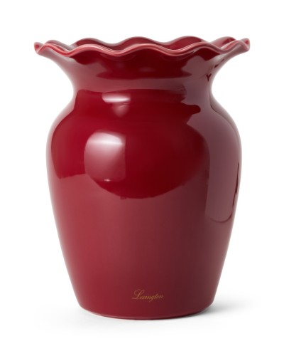 Wazon Wavy vase stoneware, red  Lexington 