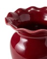 Wazon Wavy vase stoneware, red  Lexington