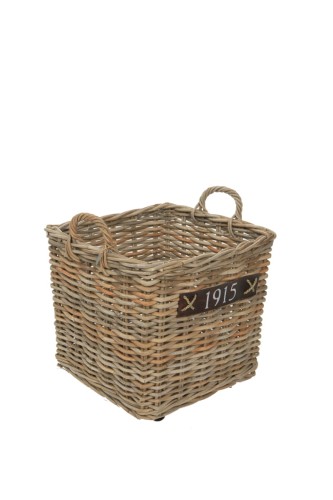 Kosz ratanowy  z uchwytami na kółkach