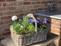 Kosz rattanowy z uchwytem 40x28