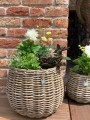 Okrągły kosz ratanowy  fi 26 x 24