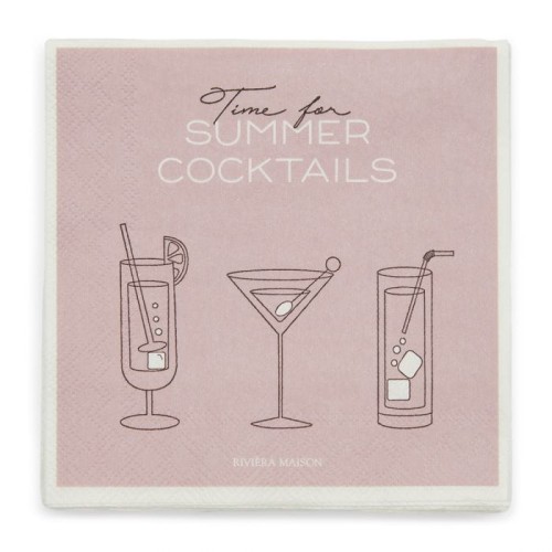 Papierowe serwetki Summer Coctails Riviera Maison    