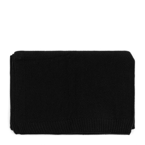 Pled Knit Throw  Black Riviera Maison 170x130  